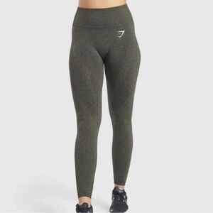 NWOT Gymshark Vital Seamless Leggings in Dark Green Marl - XL